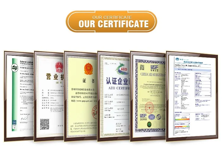 Sinodrills Certificate