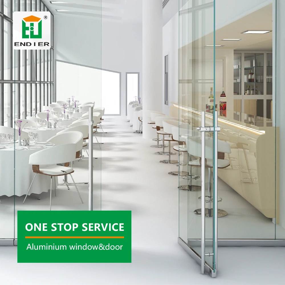 Филиппины современные Безрамное алюминиевое металлические офисные окна и двери распашные двойные двери Входная офисная стеклянная дверь