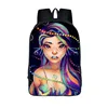 2019 New design Apro Girl Backpack Primary School Hold Books And Pencil Case Backpack Afro Lady Backpacks For Children