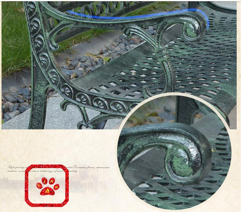 Heavy Duty All Weather Rust Free Cast Iron Outdoor Garden Park Bench