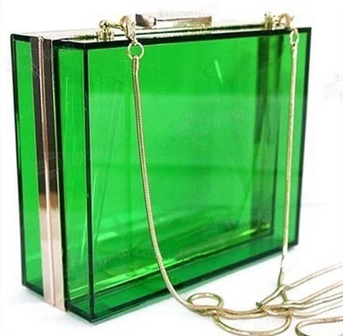 2017 Wholesale Fashion Luxury Crystal Box Clutch Clear Acrylic Clutch Bag With Chain Strap - Buy ...