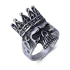 Cool Indian Headdress Gothic Cross Punk Grim Crown Ring Skull Stainless Steel Mens Boys Rings
