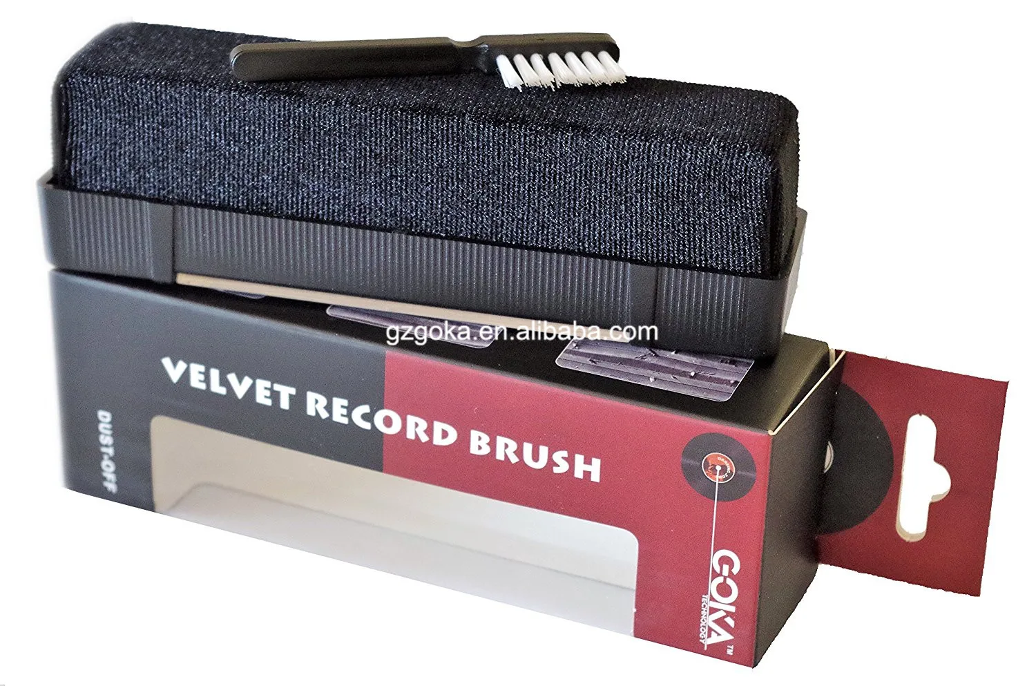 Top 2in1 Anti Static Soft Vinyl Records Cleaner Brush Antidust Velvet