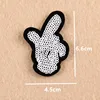 Sequin gesture embroidery iron on back patch shine patch