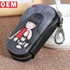 Factory price Mini cute car key case crocodile hand leather car key bag colored leather key wallet