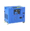 Universal wheel 220V 5000W single phase diesel generator blue color