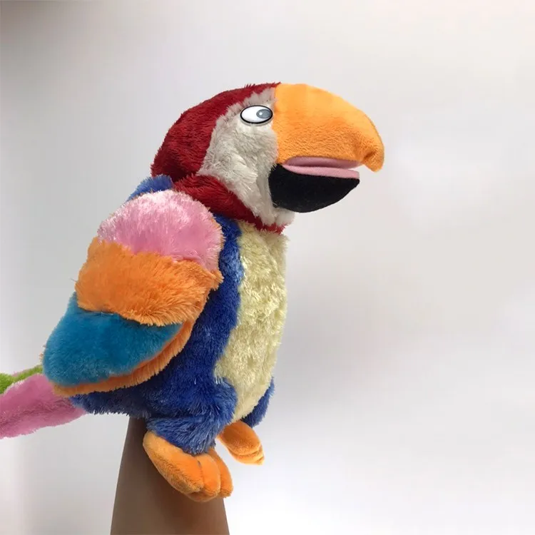 stuffed green parrot