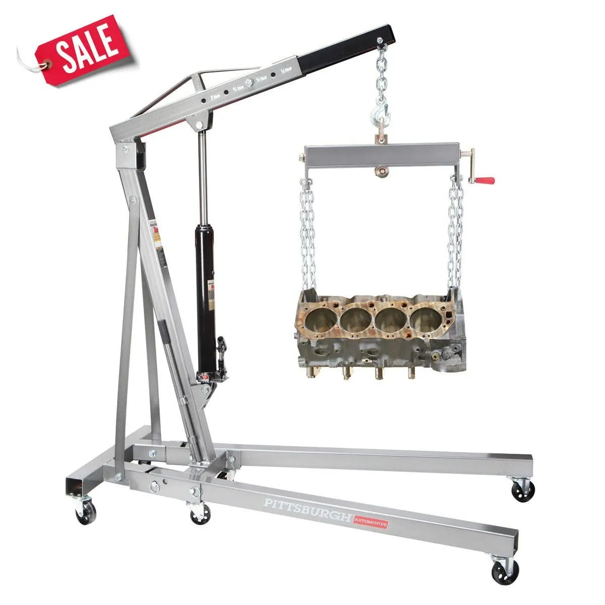 Motor Hoist Cherry Picker 1 Ton Engine Shop Crane Lift Foldable Durable - Skroutz