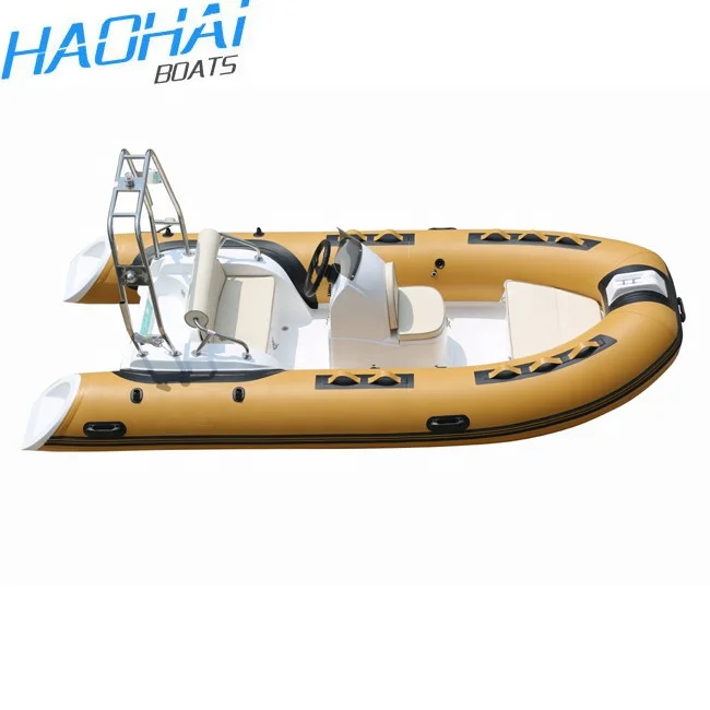Ce Luxury 12.8ft Fiberglass Inflatable Used Fishing Boats With Outboard Motor For Sale Buy