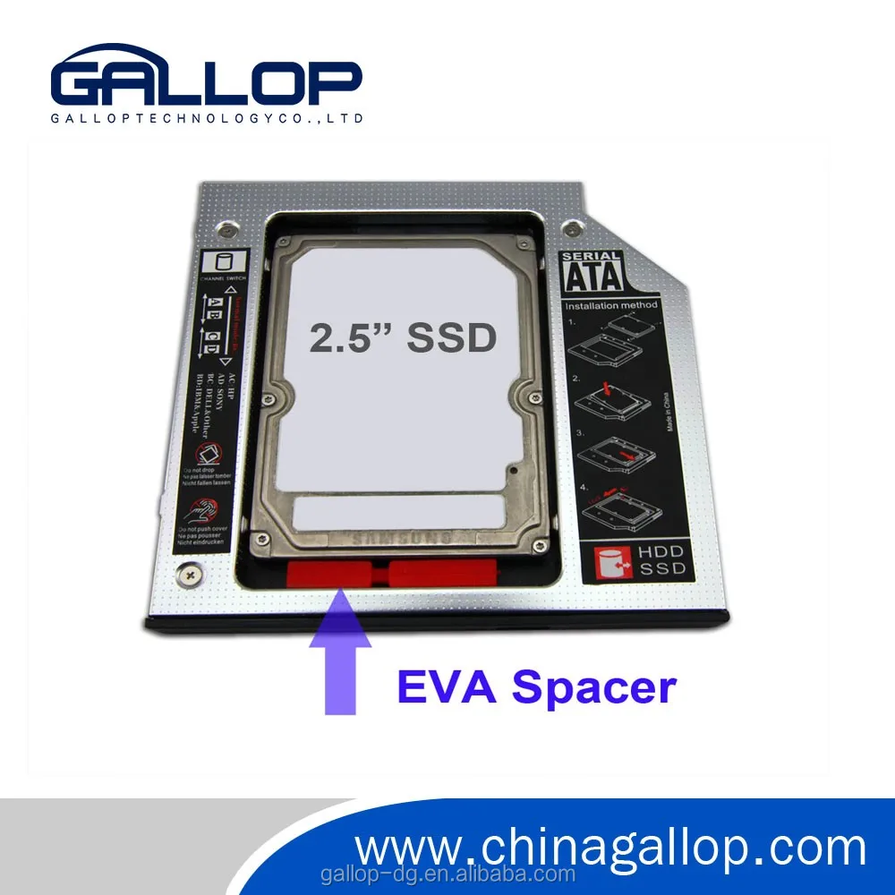 Factory Price Aluminum Laptop Hdd Ssd Caddy 4 Channel Switch Support Msot Brands Of Notebook