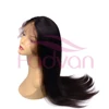Natural Black Color 10-24 Inches Straight Silk Base Top Hidden Knots Full Lace Wig Human Hair Wig