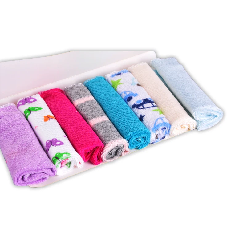8 pieces soft cotton washcloths baby set , skin bath toddler wash cloth for baby