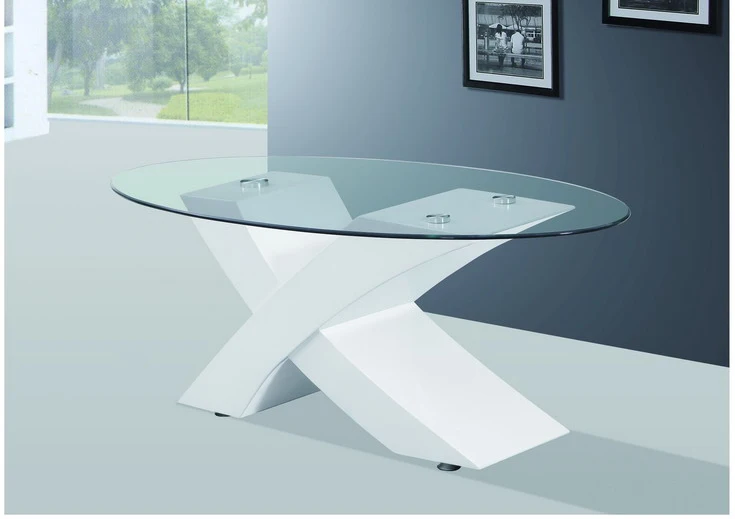 Hot Sale MDF Coffee Table With Tempered Glass On Top
