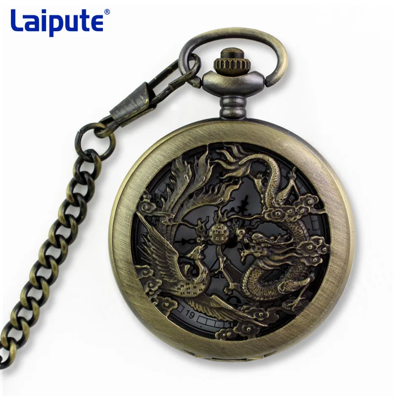 Customized Antique Pocket Watch Beautiful Design Japan Movt Quartz