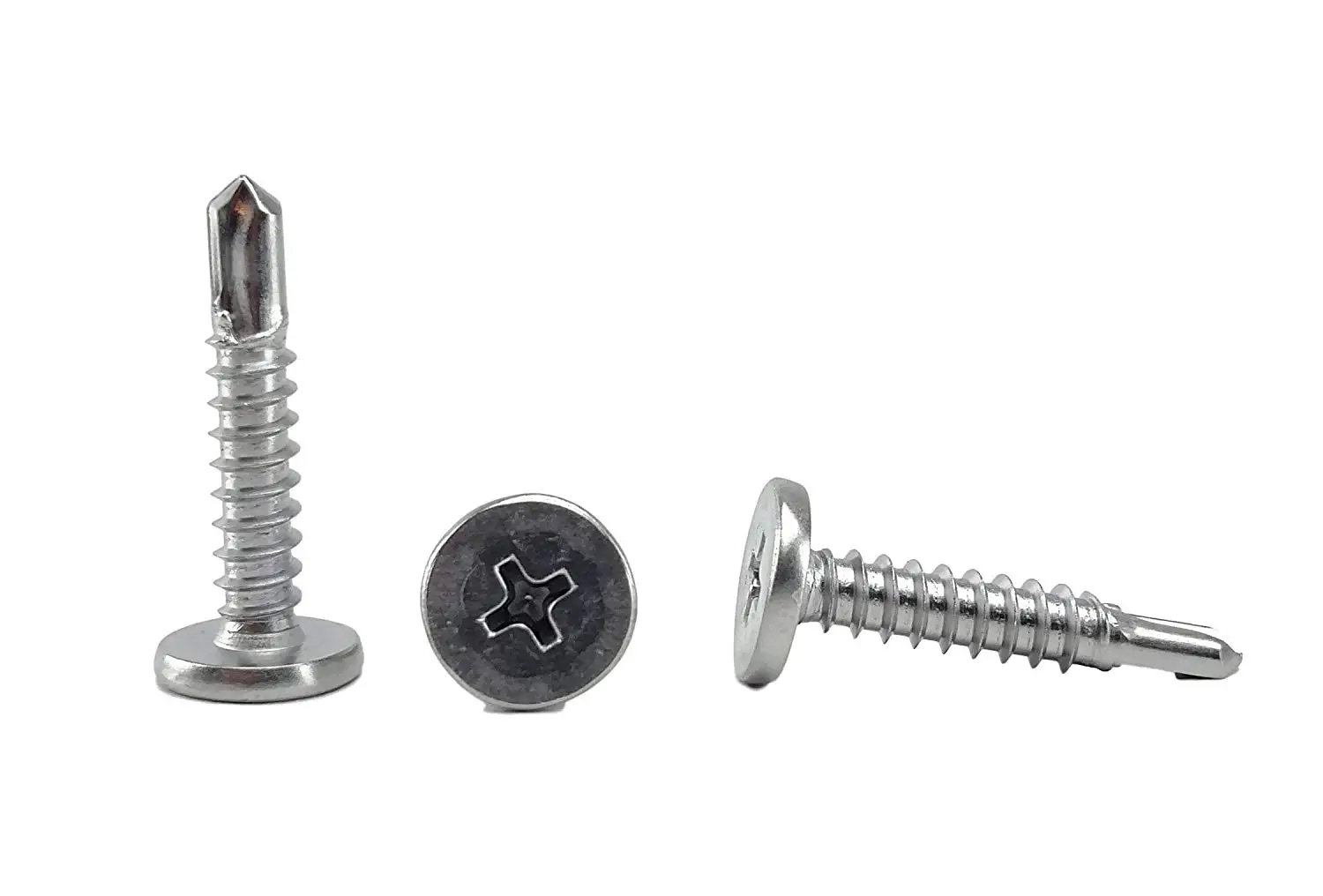 410 Stainless Steel #8 x 2 Hex Washer Head Self Drilling Sheet Metal Tek Screws Qty 100 Self Driller Number 8 Size x 2 Length by Fastenere