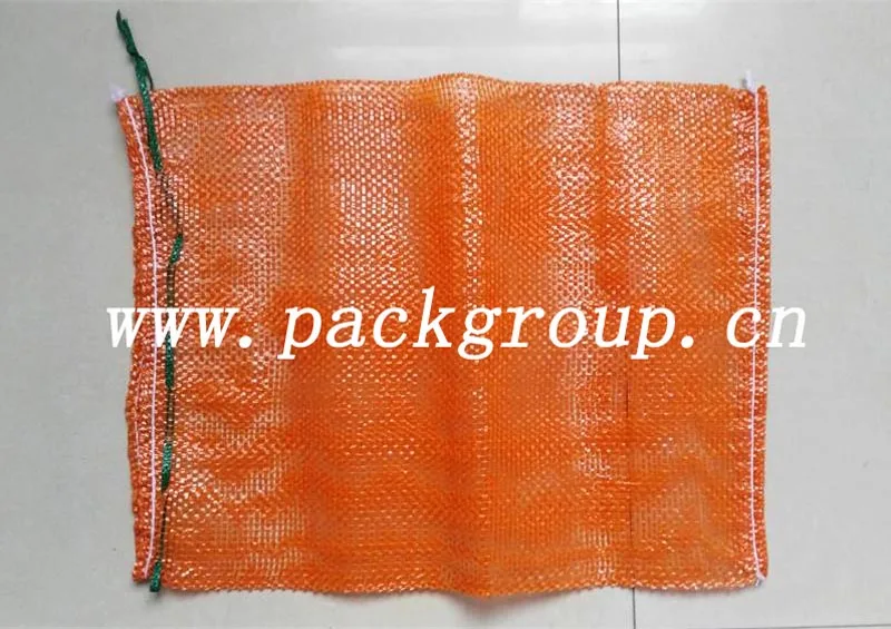 sell 10kg orange color firewood mesh bags