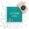 10 x 10 Premium Solid Oak Framed Changeable Letter Board With 290 0.75 Inch White Letters