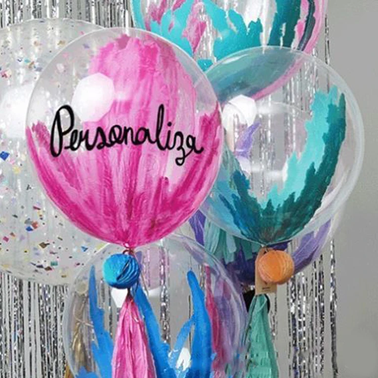 18inch Diy Oil Painting Latex Balloons For Party Supplies,Baby Shower