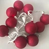 Custom Christmas Tree Led Ornament Light Lighted Up 6cm Red Globe Led Xmas Ball Chain Outdoor Waterproof Garland Decoration