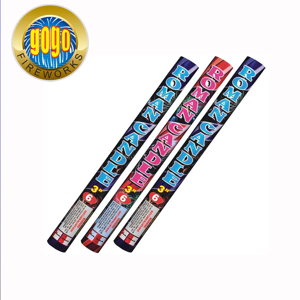 Hot Sale Fireworks 3 Inch 6 Shots Roman Candle Fireworks For Wholesale