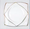 PZ00150 8inch/10inch turkish Square bulk white ceramic dinner plates ceramic