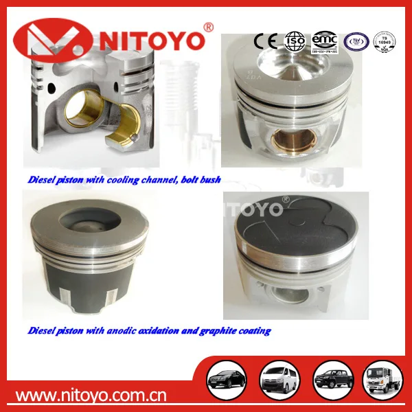 Nitoyo 137mm Steel Piston 4298992 2882120 Used For Cummin Engine