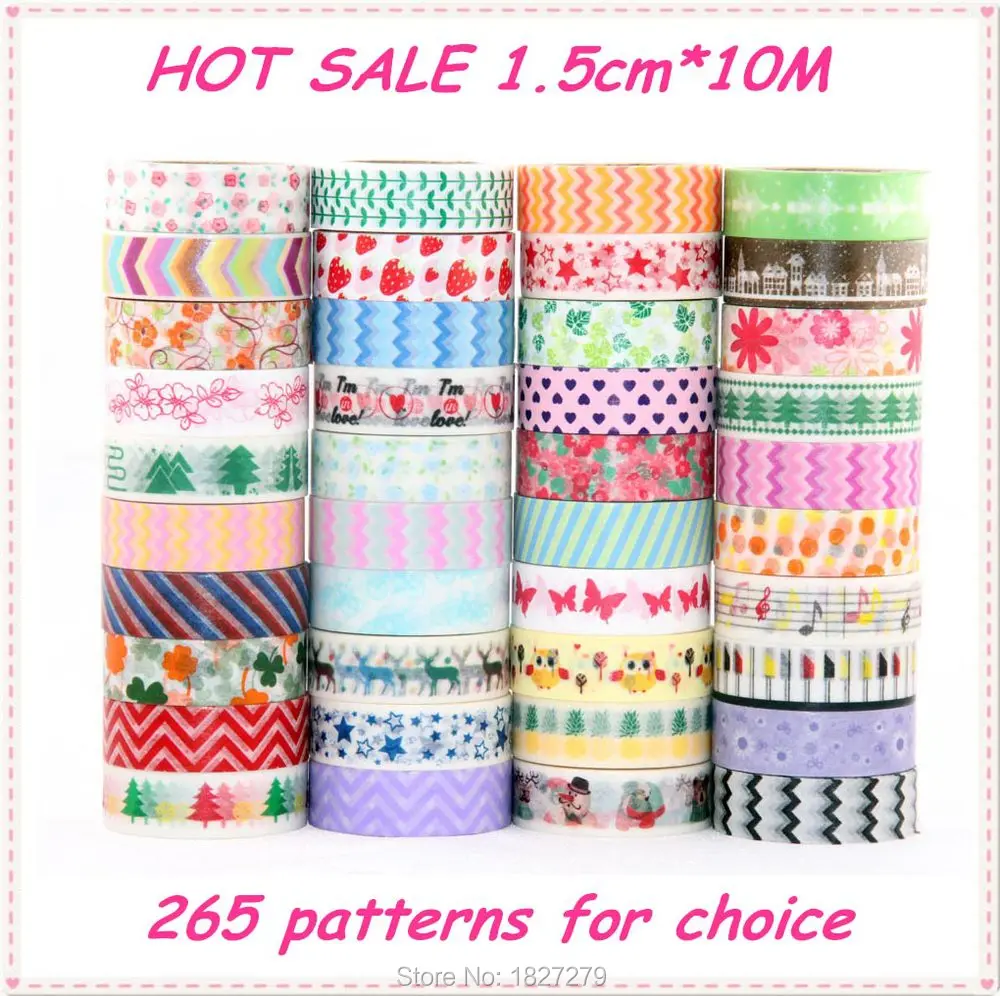 276 Patterns TOP Best Selling Decorative Adhesive Paper Tape and flower masking Washi Tape