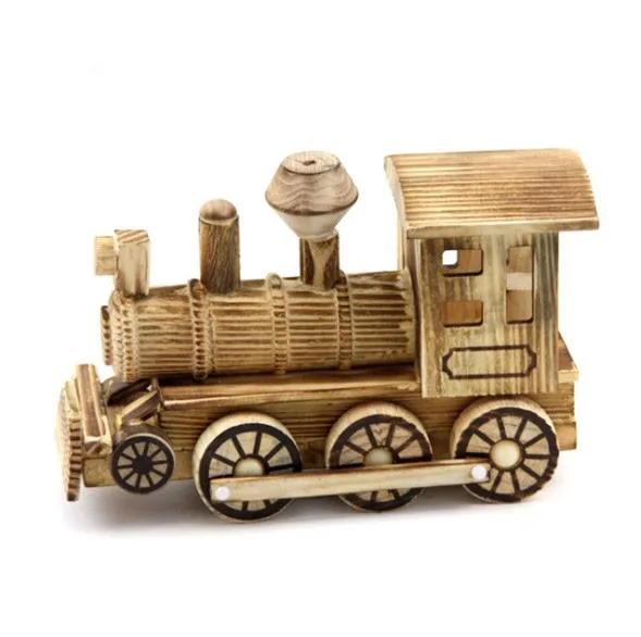 Details about   DIY wooden children toy 3D puzzle luxury steam train assembly model machinery