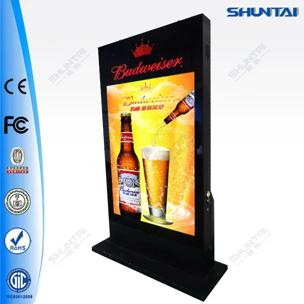 Doble Cara De Aluminio Al Aire Libre De Desplazamiento Caja De Luz Led