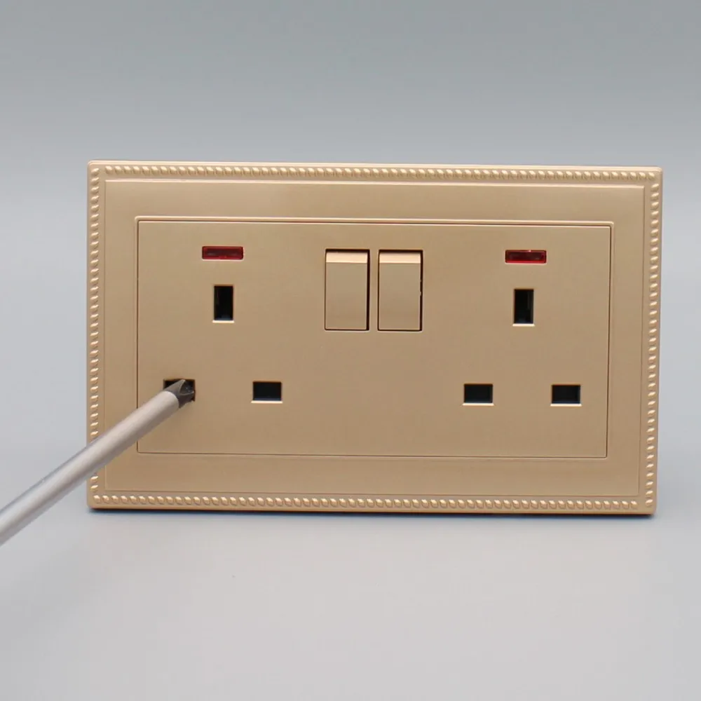 pc 家庭使用墙壁插座电双 13a 墙壁插座开关