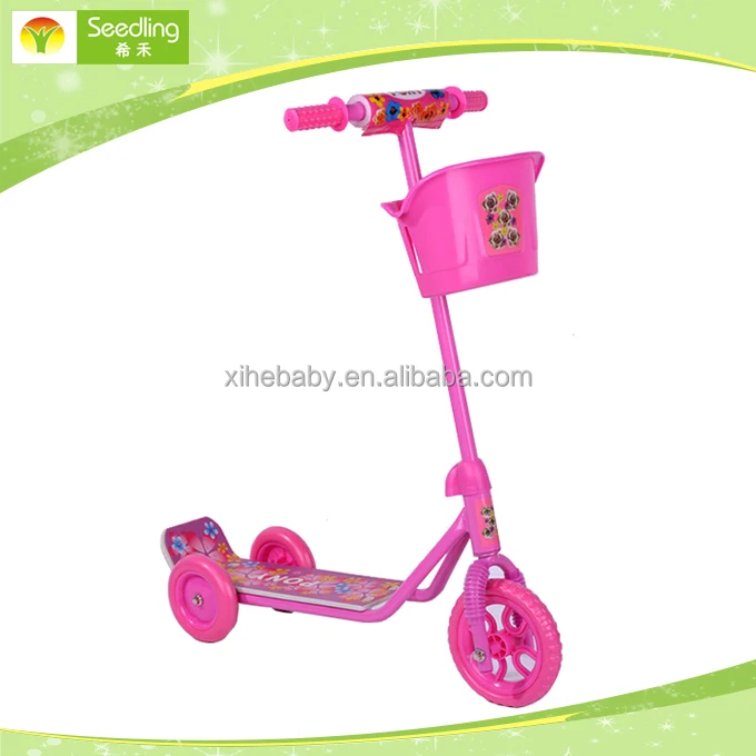 pink scooter 3 wheels