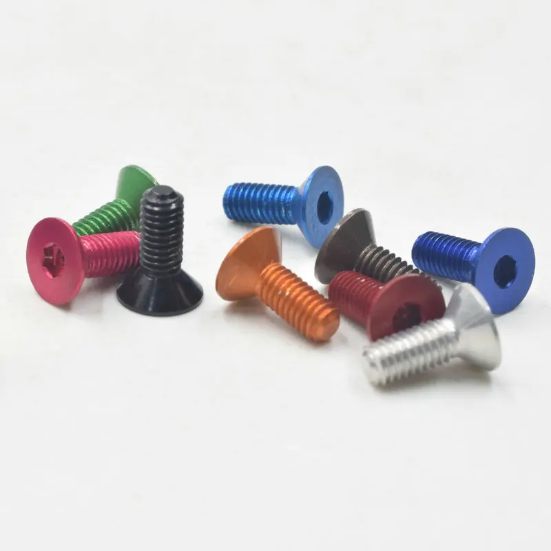 Iso 7380 Din 7991 Din 912 Color Anodized M2 M3 M6 Aluminum Screw Made