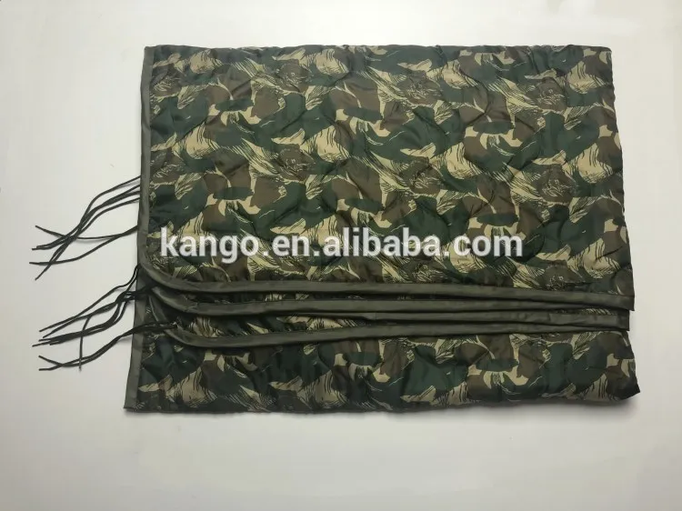 Military Quilted Poncho Liner Hiking Blanket Camping Sleeping Bag Ripstop Coyote