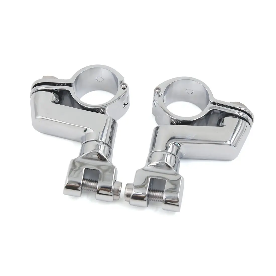 uxcell 1.25 1 1//4 Aluminum Highway Offset P Clamp Footpegs Mount Kit for Harley Davidson Engine Guard Bar