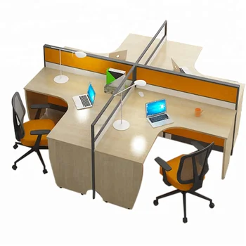L Shaped Office Workstations Linear 4 Person Workstation With L Shaped Office Workstations Linear 4 Person Workstation With Cubicle