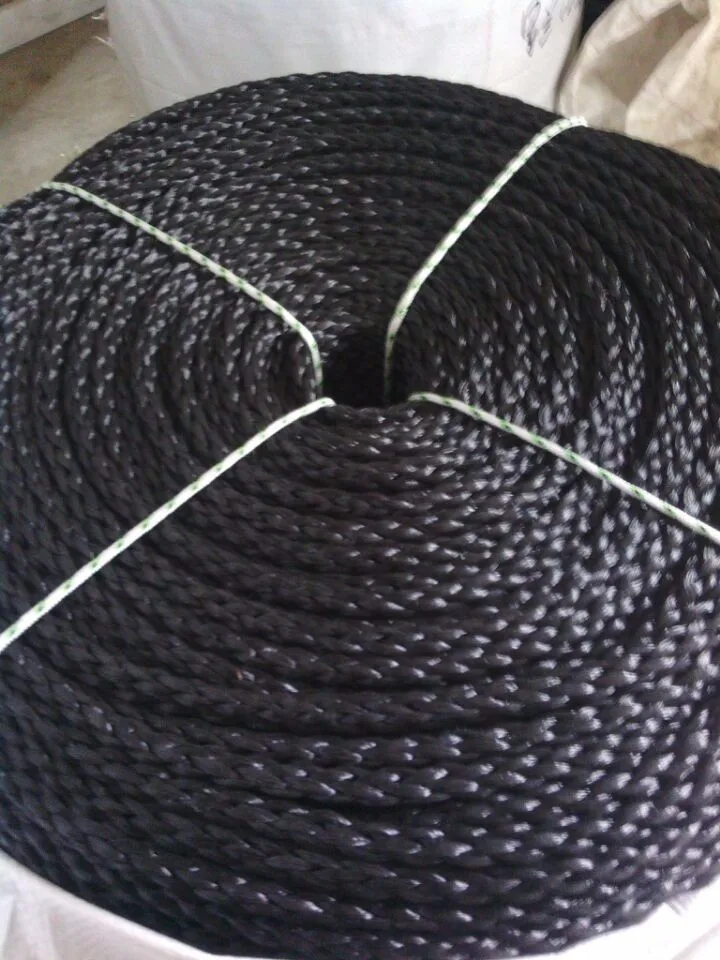 Black Color 10mm Poly Hollow Braided Rope,8 Strands Braided Rope Used