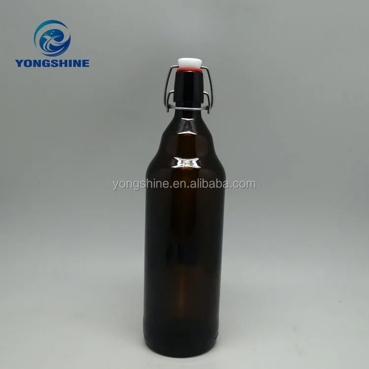 Download 1l Amber Glass Beer Bottle With Swing Top/clamp Lid - Buy 1l Amber Glass Beer Bottle,Glass Swing ...