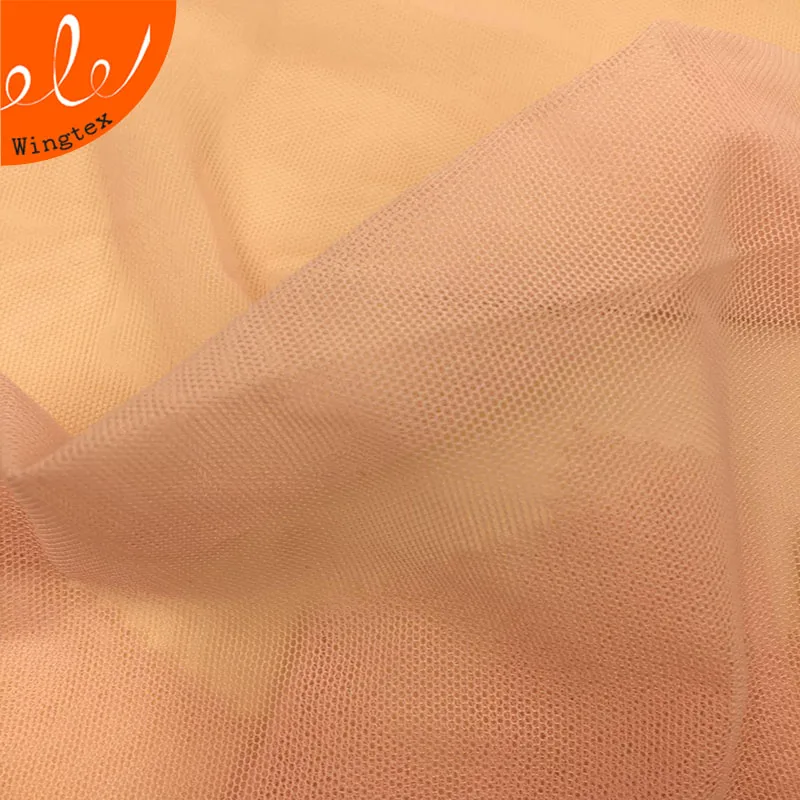 35g 100 Fine Nylon Rigid Mesh Net Fabric For Embroidery Knitted Plain