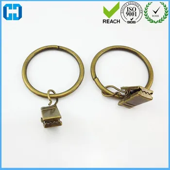 Factory Design Drapery Curtain Clip Rings With Hooks For Bedroom
