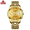 Men's multi-functional luxury quartz watch three eye six needles waterproof steel belt man watch
