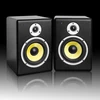 Studio Monitor 5-1/4" 75 W 2-way Bookshelf Loudspeakers (Pair) - Black for powerful sound
