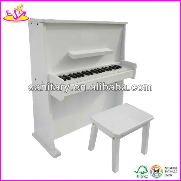 1 White Color Wooden Toy Piano For Kids,Educational Wooden Toy Children