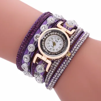Fashion Bling Wrap Suede Bracelet Watch Crystal Rhinestone Long Leather Women Wrist Quartz Watches Fashion Bling Wrap Suede Bracelet Watch Crystal Rhinestone Long Leather Women Wrist Quartz Watches