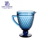 1.2L new design solid blue color water drinking pitcher glass jug GB26001DLD