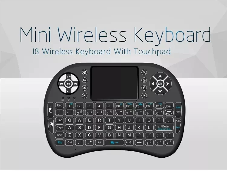 I8 Air Mouse with 3 colors Backlit 2.4G Mini Wireless Keyboard Touchpad Remote Control for Android TV BOX Tablet PC