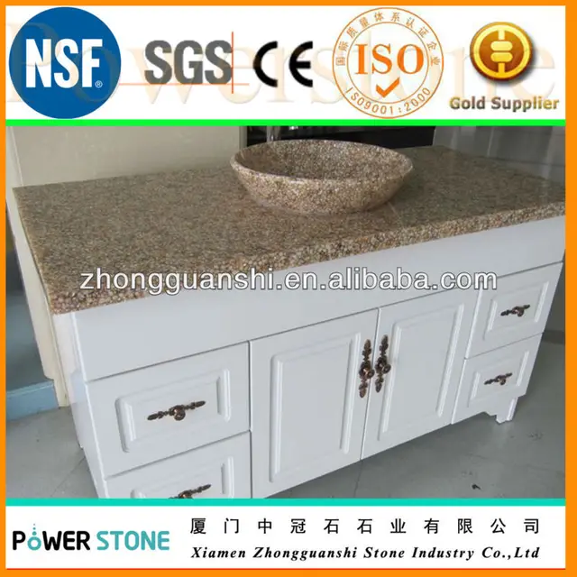Beige Artificial Resin Pebble Onyx Stone Countertop And Sink Buy