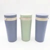 Handfly Double Layer Thermos Cup, Wheat Straw Fiber Vacuum Bottle Travel Mug Perfect for Milk Coffee Tea