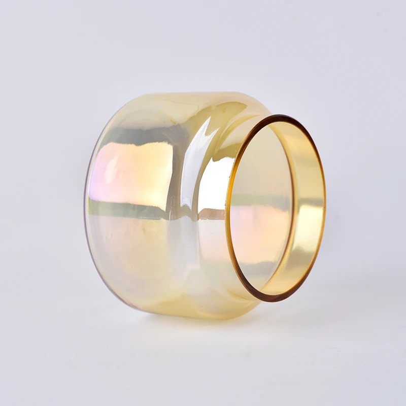 Wholesale amber candle jar glass home decoration