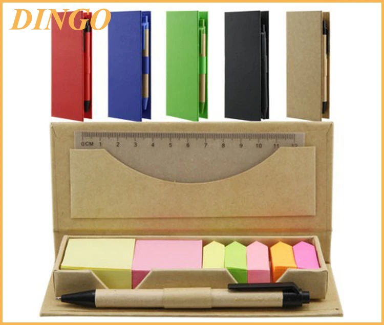 Kraft Paper Cover Sticky Notes Book With Pen Combined Memo Pad Sticky Notepad Buy Kraft Paper
