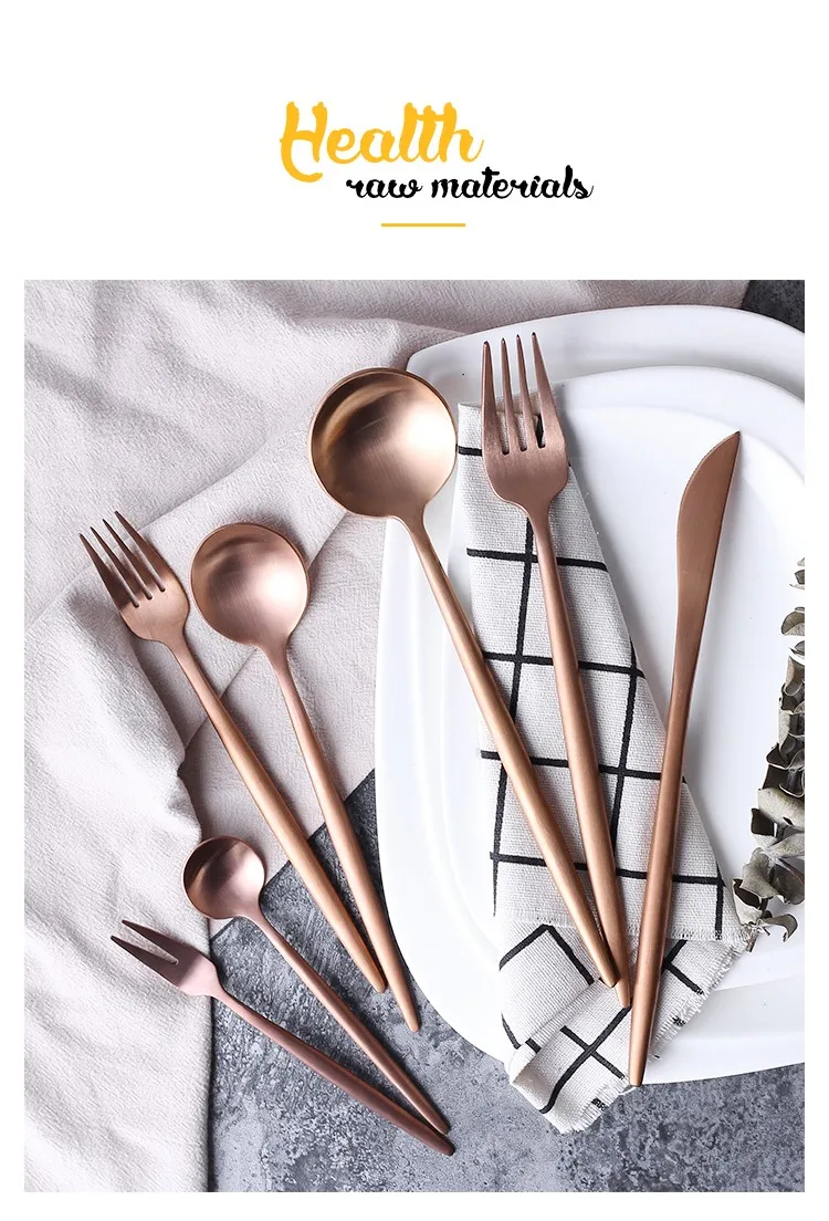 Plain-G324163 Details about   Stylish 16Pcs Cutlery Set Copper Effect For Contemporary Kitchen 